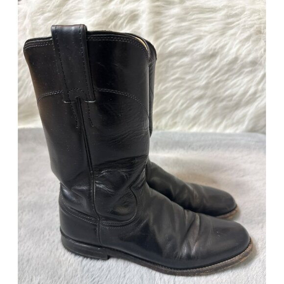 Justin Black Leather Cora Women's Cowboy Boots 6.5B L 3703 52751 0 - Picture 4 of 10